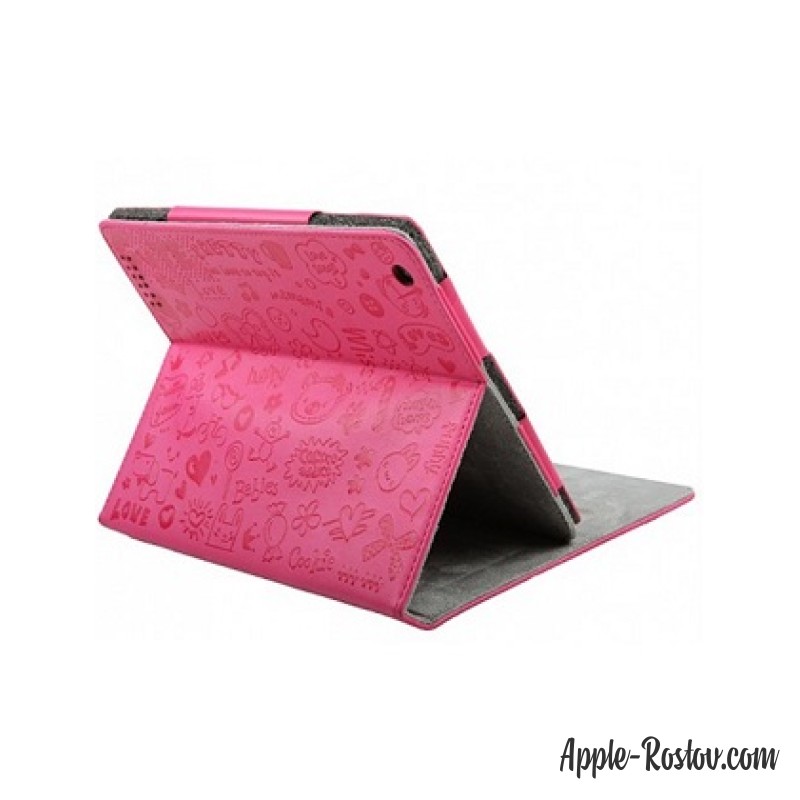 Чехол с рисунком розового цвета