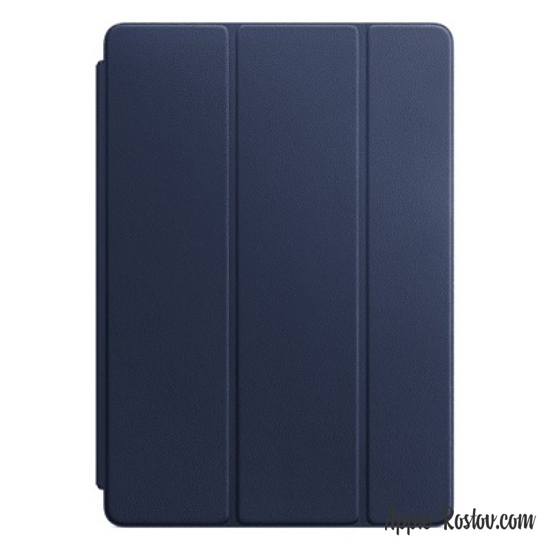 Кожаная обложка Smart Cover для iPad Pro 10.5 тёмно-синего цвета