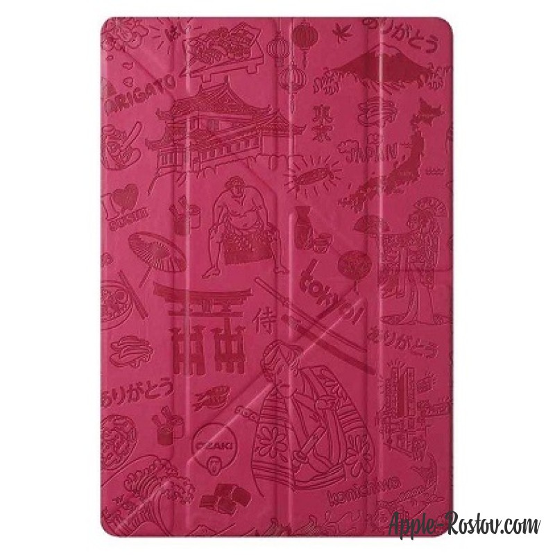 Чехол с узором малинового цвета