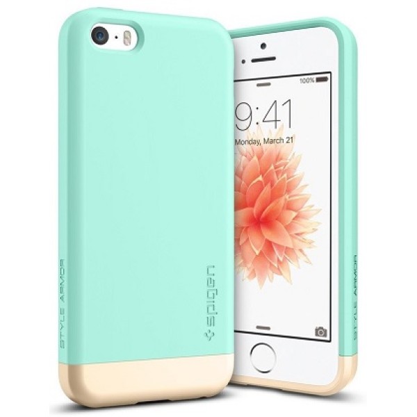 Бампер салатового цвета с золотой вставкой