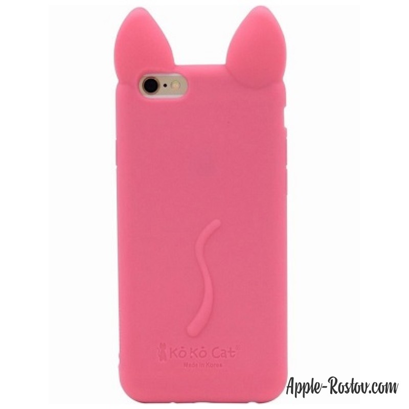 Чехол розового цвета с ушками