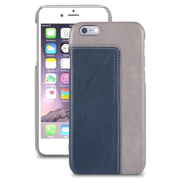 Накладка из кожи сине-серого цвета