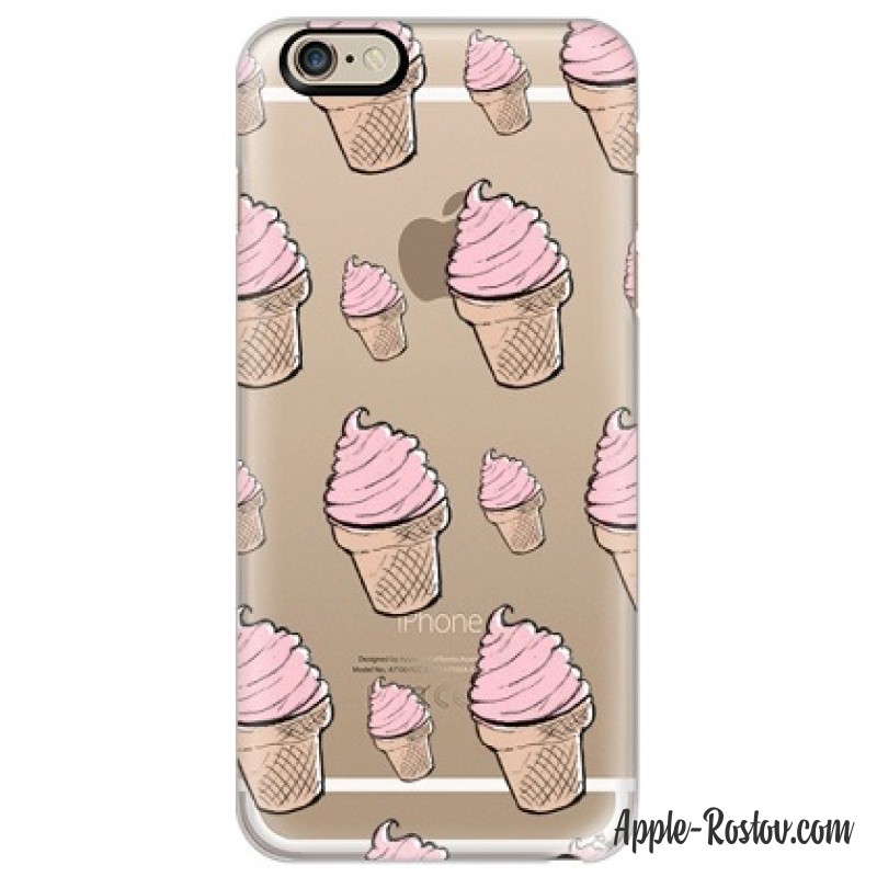 Прозрачный пластиковый чехол "Мороженое"