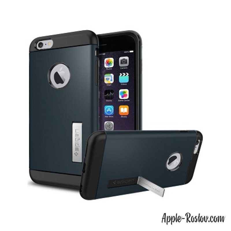 Чехол чёрно-синего цвета с подставкой