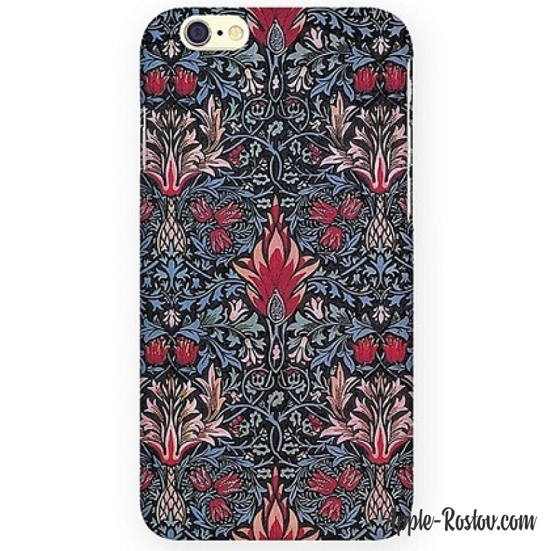 Чехол-накладка с узором сине-красного цвета
