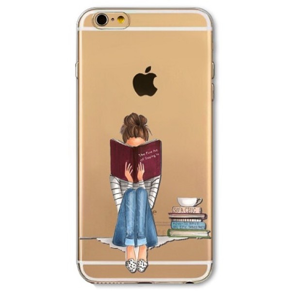 Прозрачный чехол с принтом