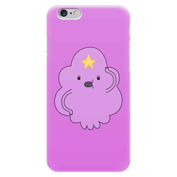 Силиконовый чехол лилового цвета с рисунком