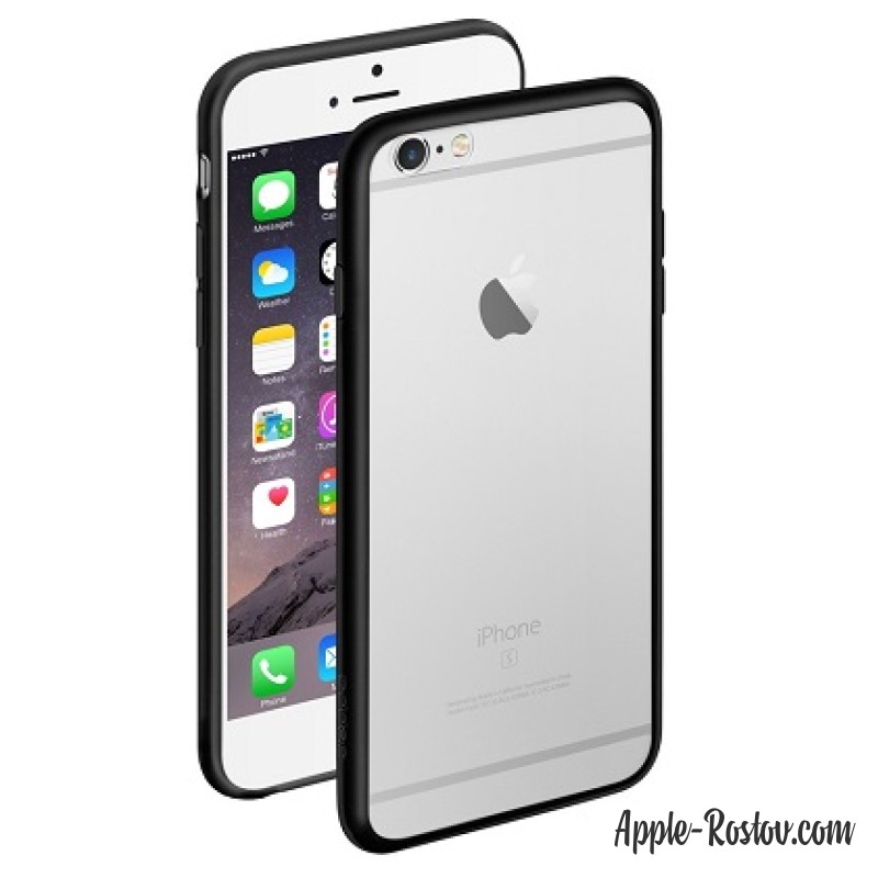 Силиконовый прозрачный чехол с чёрной рамкой