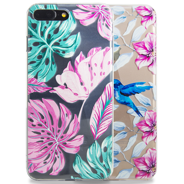 Полупрозрачный чехол с принтом