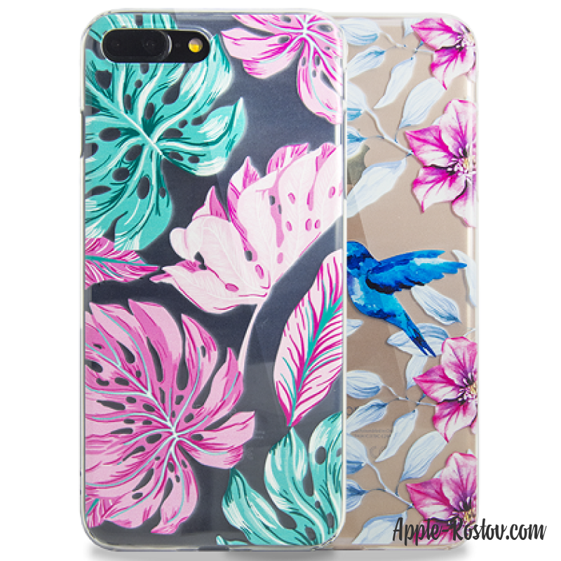 Полупрозрачный чехол с принтом