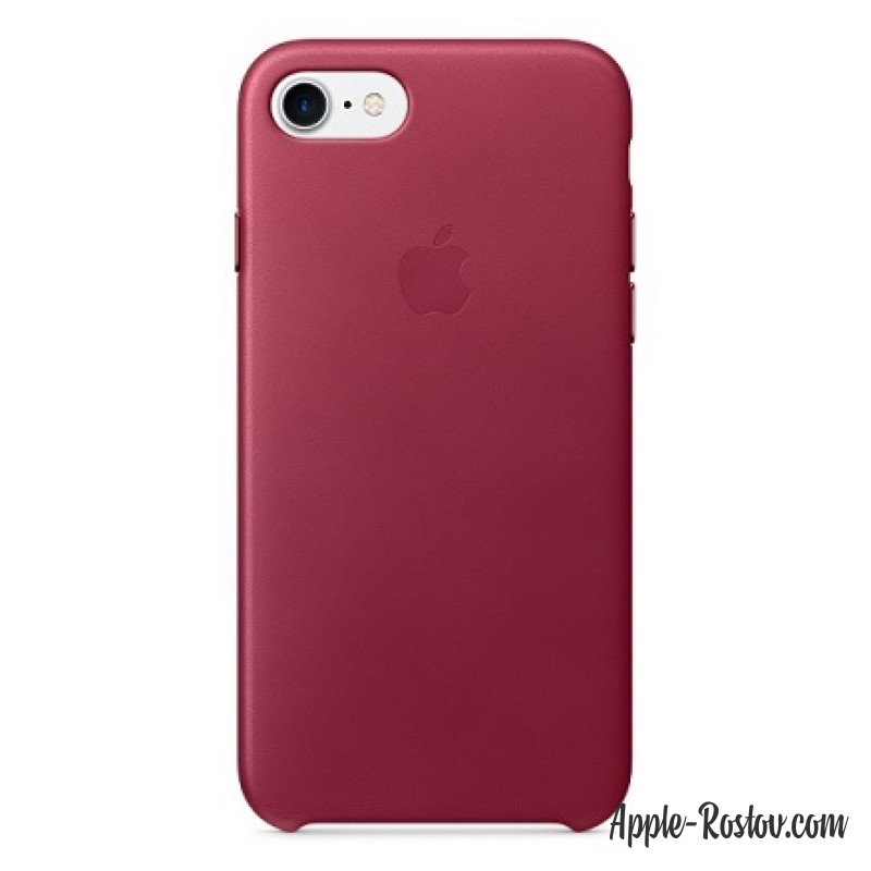 Кожаный чехол для iPhone 8/7 цвета "лесная ягода"