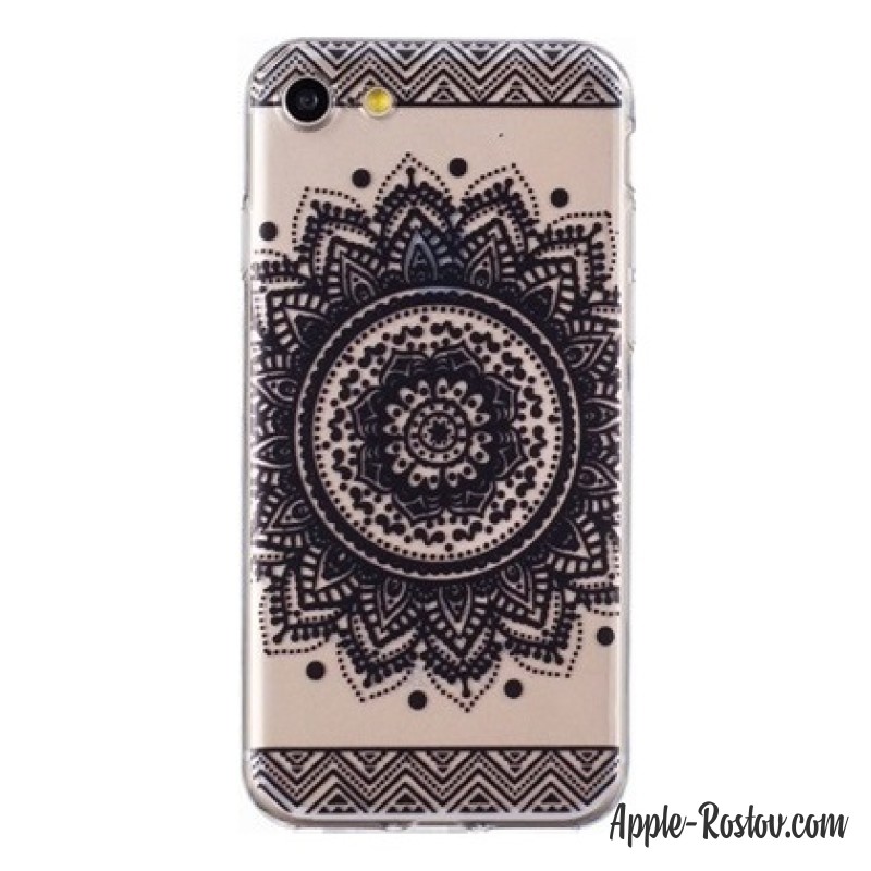 Прозрачный чехол с чёрным узором 3 Прозрачный чехол с чёрным узором 3
