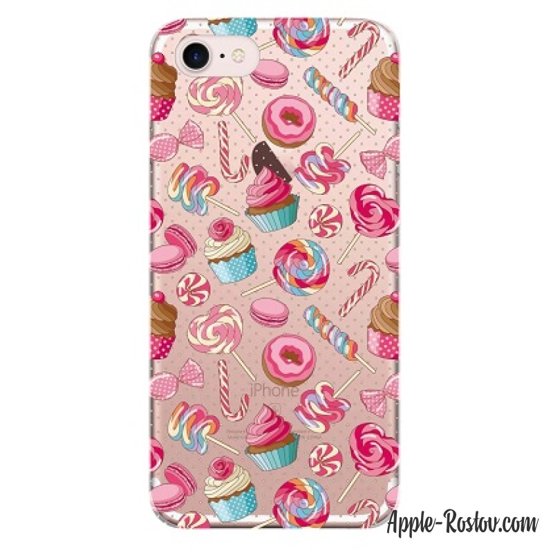 Силиконовый чехол с принтом "Сладости"