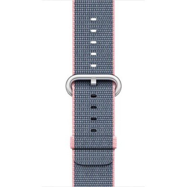 Ремешок из плетёного нейлона цвета "светло-розовый/тёмно-синий" (для корпуса 38 мм)