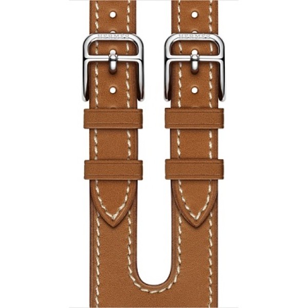 Ремешок Manchette из кожи Barénia цвета Fauve с двойной пряжкой (для корпуса 38 мм)