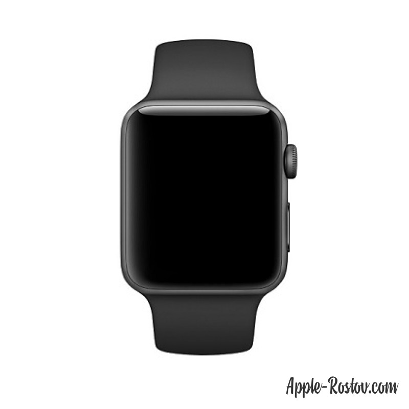 Спортивный ремешок чёрного цвета (для корпуса 42 мм), размеры S/M и M/L