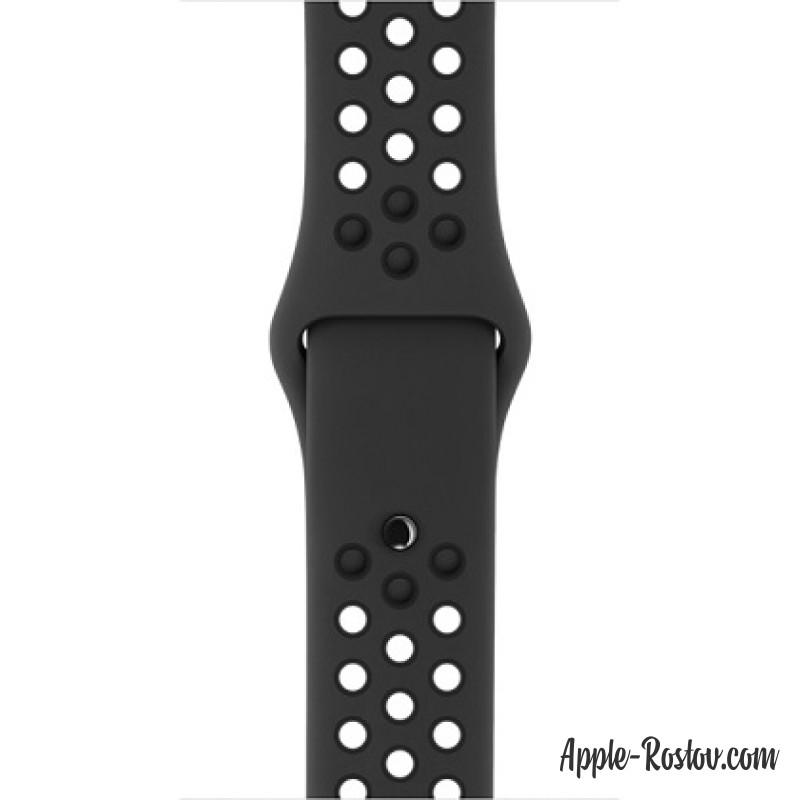 Спортивный ремешок Nike цвета "антрацитовый/чёрный" (для корпуса 38 мм), размеры S/M и M/L