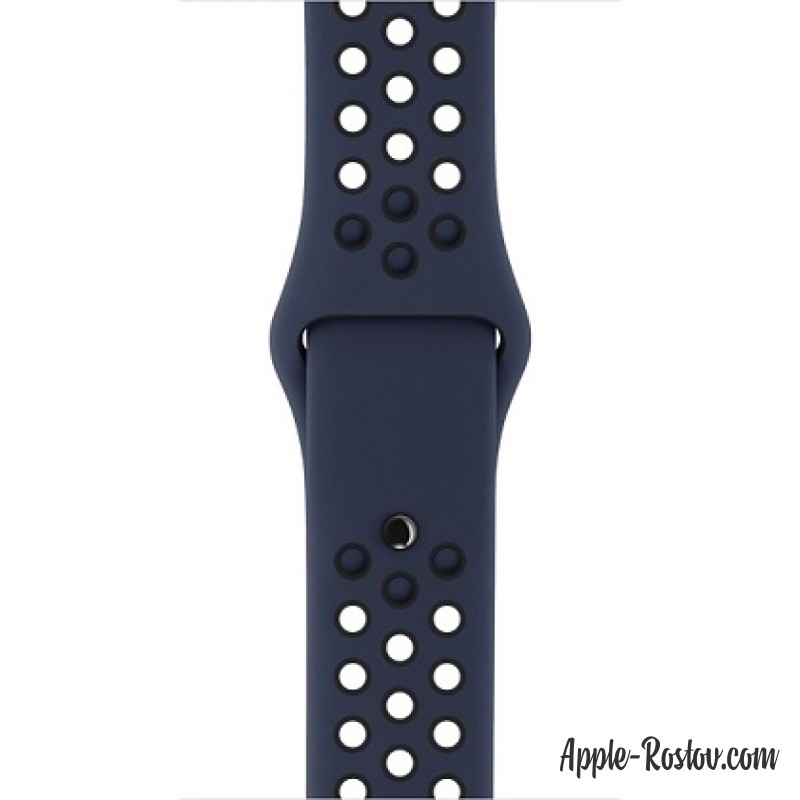 Спортивный ремешок Nike цвета "обсидиан/чёрный" (для корпуса 42 мм), размеры S/M и M/L