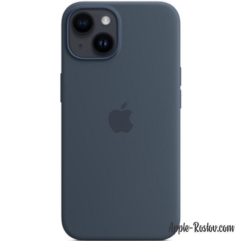 Silicone case iPhone 14 Plus MagSafe Blue