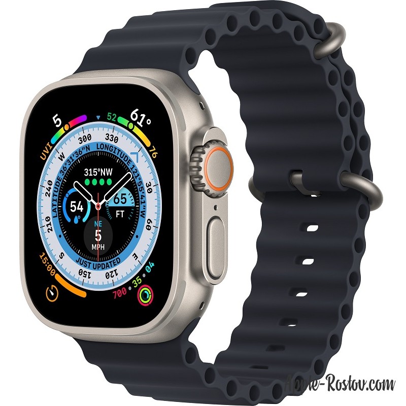 Apple Watch Ultra 49mm Titanium Case ремешок Midnight Ocean Band