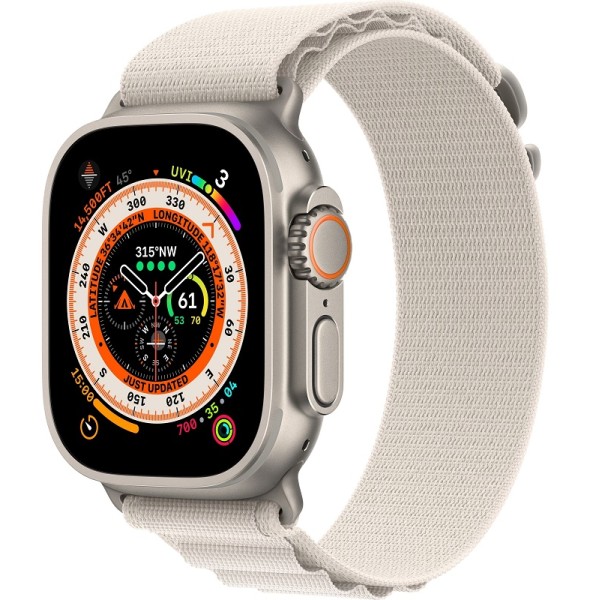 Apple Watch Ultra 49mm Titanium Case ремешок Starlight Alpine