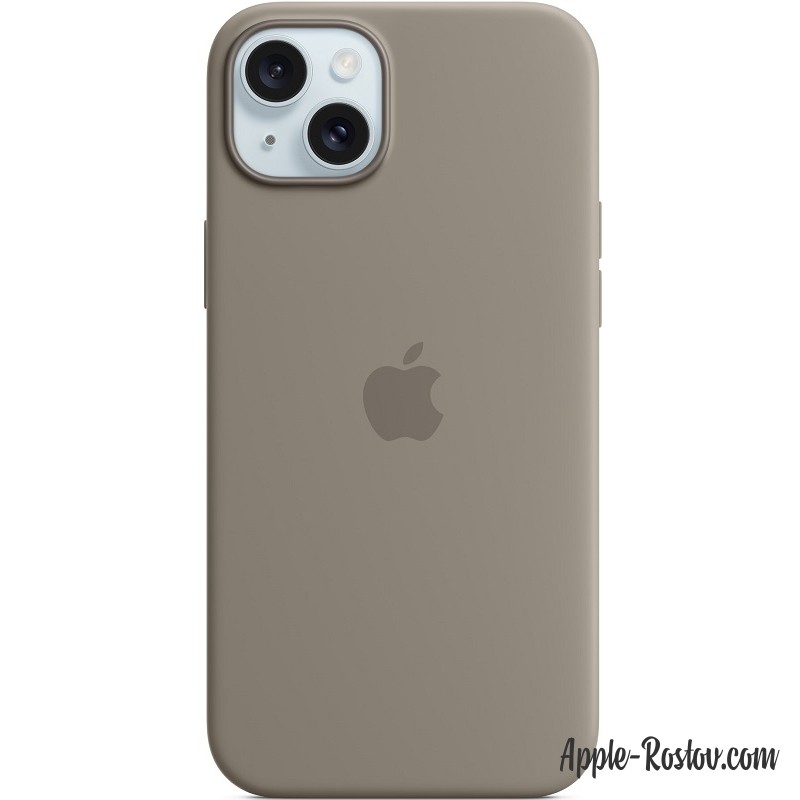 Silicone case iPhone 15 Plus MagSafe Clay