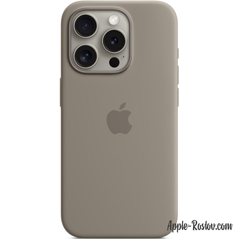 Silicone case iPhone 15 Pro MagSafe Clay