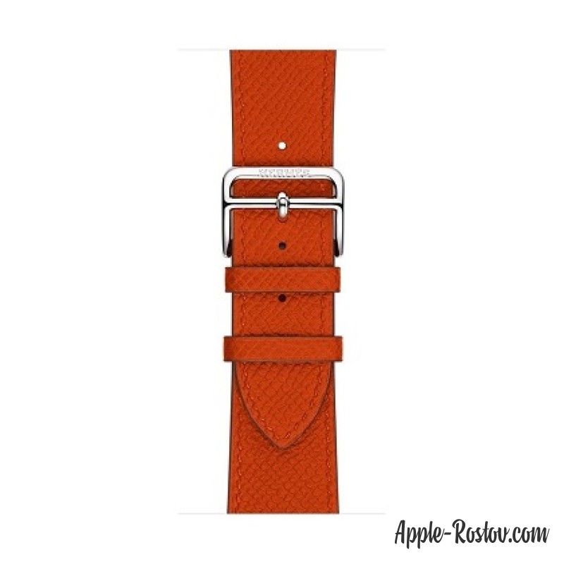 Apple Watch Hermes 42 mm silver/Simple Tour leather Epsom color Feu Apple Watch Hermes 42 mm silver/Simple Tour leather Epsom color Feu
